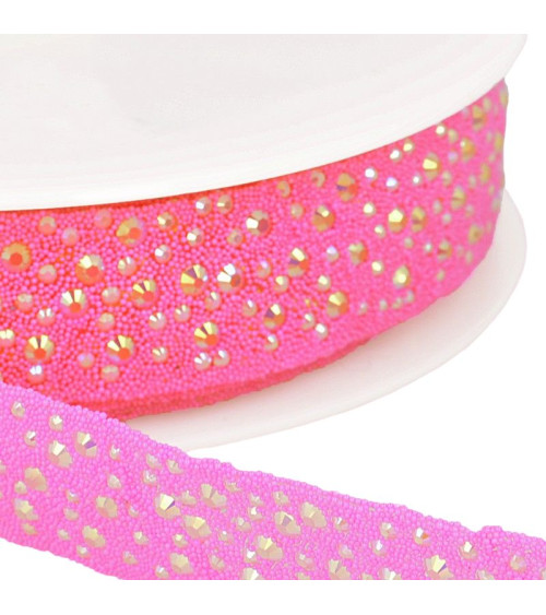10m reel Iron-on bubble braid 22 mm Fuchsia pink
