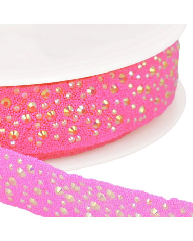 10m reel Iron-on bubble braid 22 mm Fuchsia pink