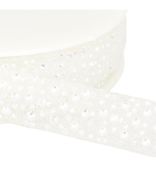 10m reel Iron-on bubble braid 22 mm Silver