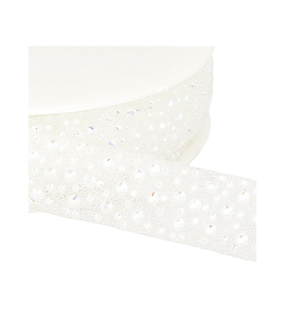 Bobina da 10 m Treccia termoadesiva a bolle 22 mm Argento