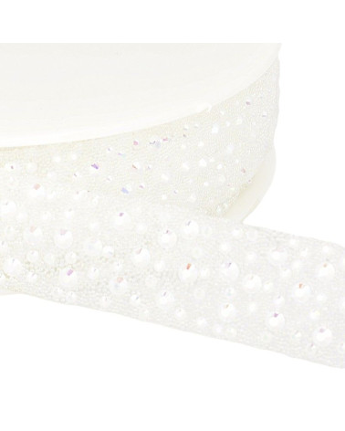 Bobina da 10 m Treccia termoadesiva a bolle 22 mm Argento
