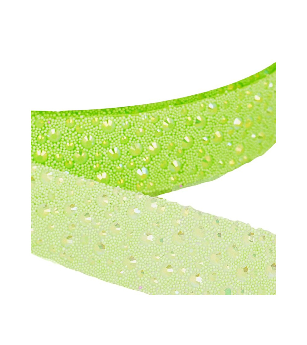 10m reel Iron-on bubble braid 22 mm Anise Green