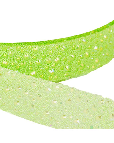 Bobina da 10 m Treccia termoadesiva Bubble 22 mm Verde Anice