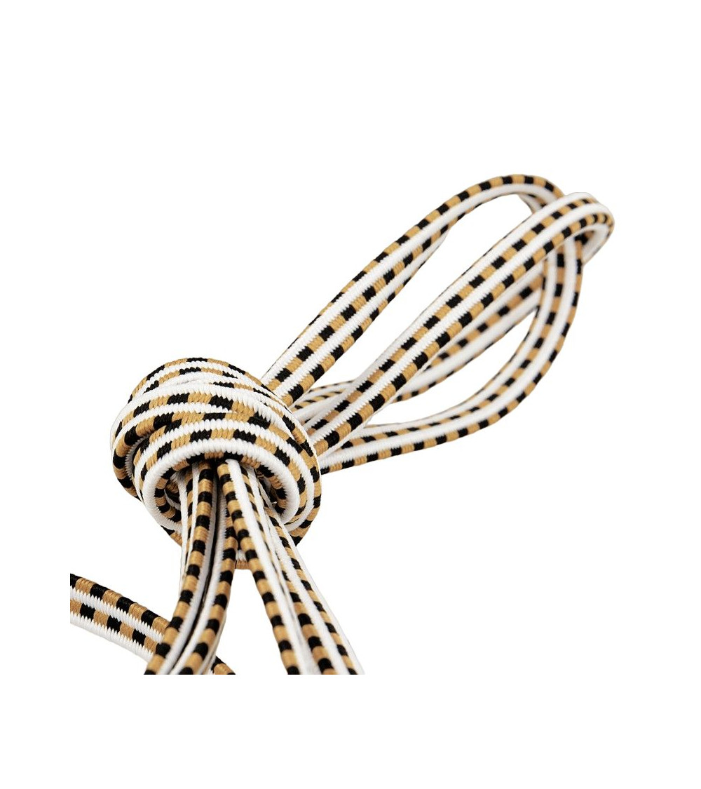 25 m Spule aus rechteckigem Gummiband 6 mm Beige