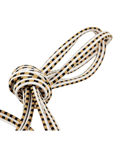 25 m Spule aus rechteckigem Gummiband 6 mm Beige