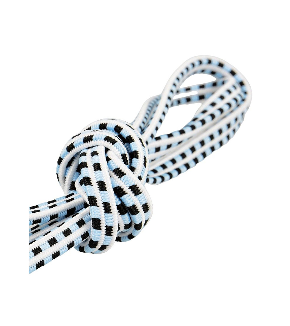 25-m-Spule mit 6 mm dickem, rechteckigem Gummiband in Hellblau