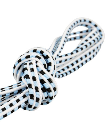 25-m-Spule mit 6 mm dickem, rechteckigem Gummiband in Hellblau