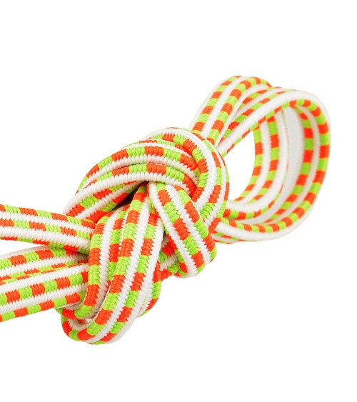 25m spool of 6 mm pink and fluorescent green rectangle elastic