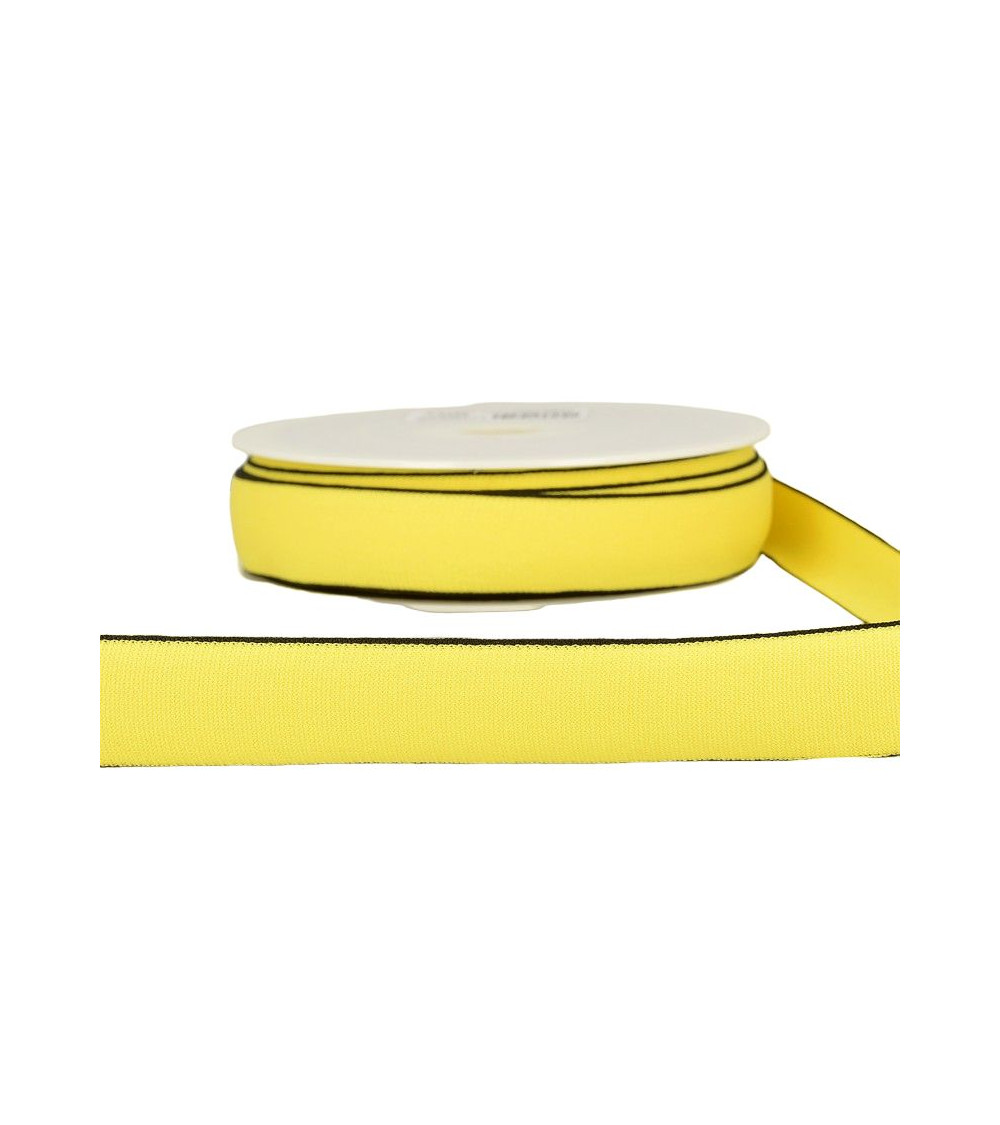 22m spool of multi-colored elastic 25mm Lemon Yellow