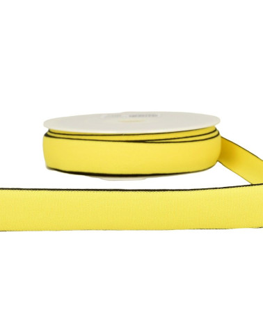 Bobine 22m Elastique multicolore 25 mm Jaune Citron