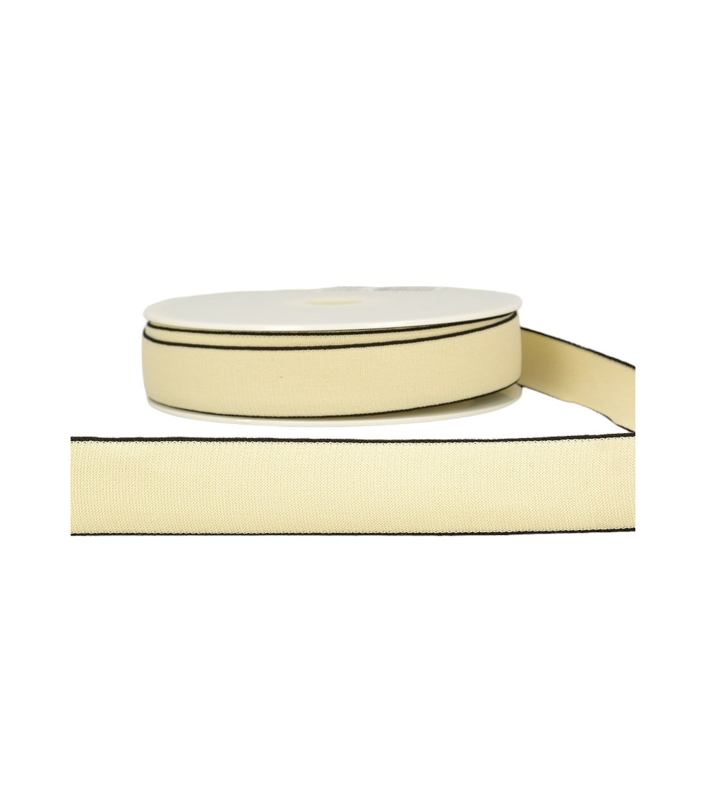 Bobina da 22 metri Elastico multicolore da 25 mm Beige