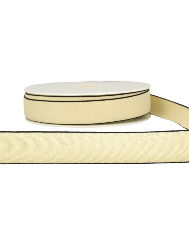 22m spool Multicolored elastic 25mm Beige