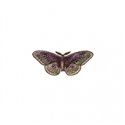 Lot de 3 écussons thermocollants Papillon violet 2,5cm x 5,5cm