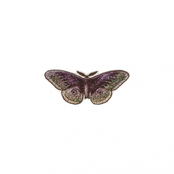 Lot de 3 écussons thermocollants Papillon violet 2,5cm x 5,5cm