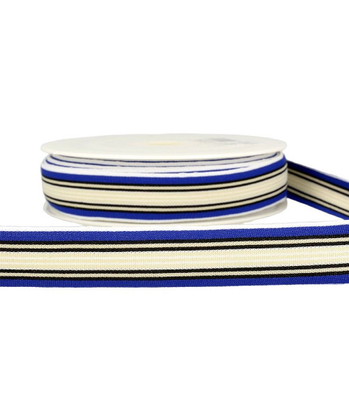 22m spool Multicolored elastic 25mm Beige and multicolor