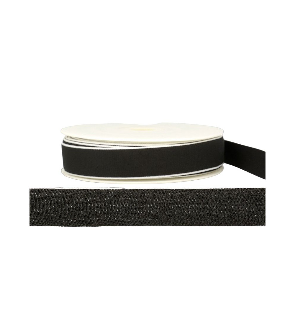 22m spool Multicolored elastic 25mm Black