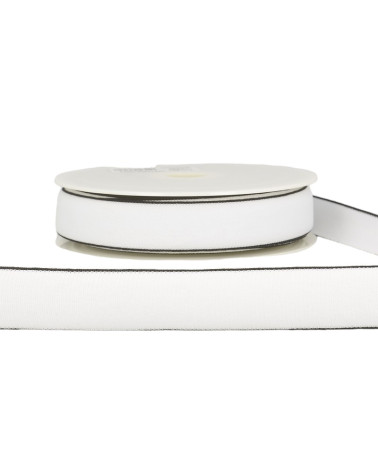 Bobine 22m Elastique multicolore 25 mm Blanc