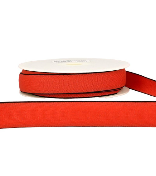 22m spool Multicolored elastic 40 mm Red