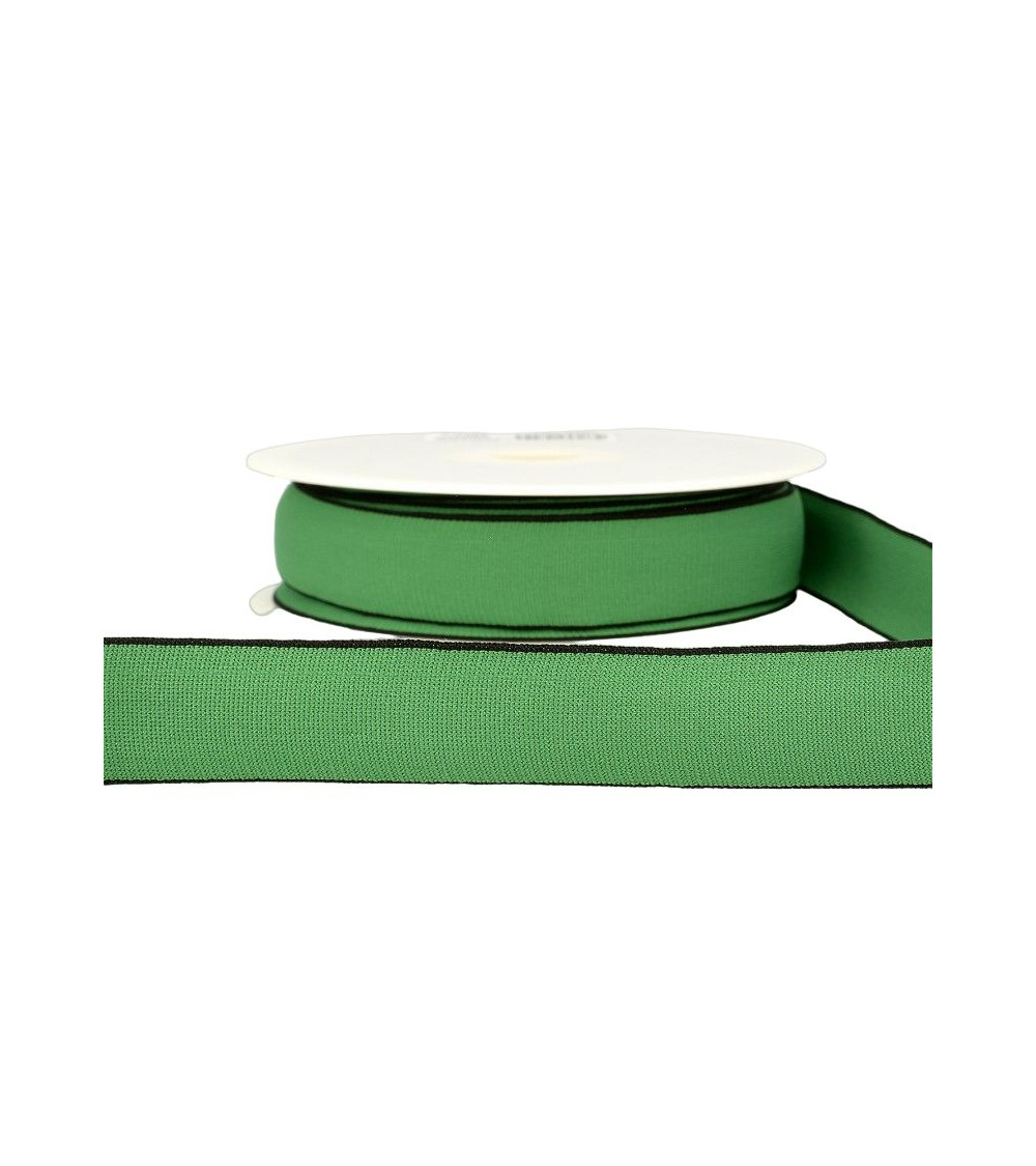 22-m-Spule aus mehrfarbigem Gummiband, 40 mm, Dunkelgrün