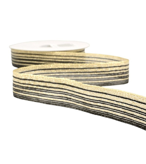 15m reel Galon lines 26 mm Gold and black