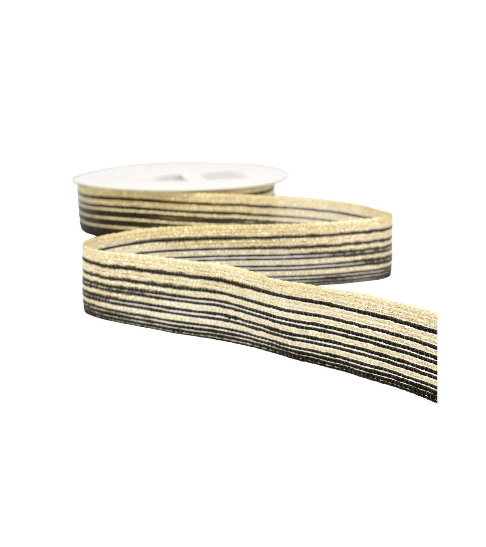 15-m-Rolle Galon-Schnüre 26 mm Gold und Schwarz