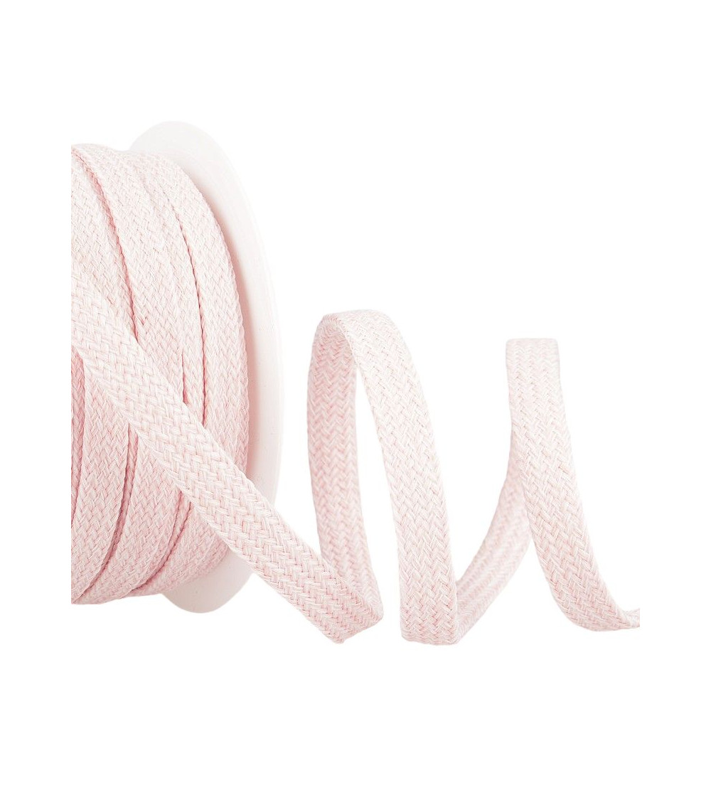 Bobina da 25 m Treccia tubolare screziata da 12 mm Rosa Chiaro