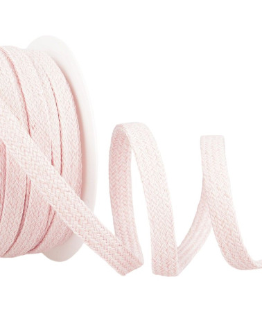 Bobina da 25 m Treccia tubolare screziata da 12 mm Rosa Chiaro