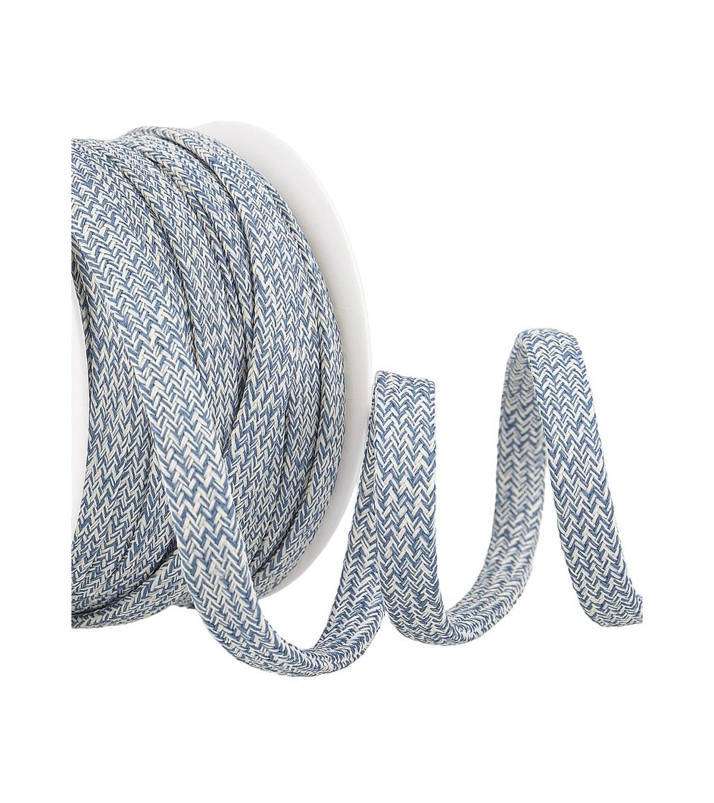 25m spool Tubular mottled braid 12 mm Navy blue