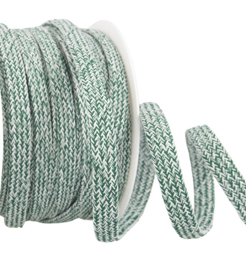 25m reel Tubular mottled braid 12 mm Dark Green