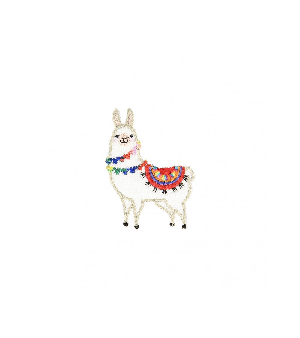 Set of 3 iron-on Lama red carpet badges 6cm x 4cm