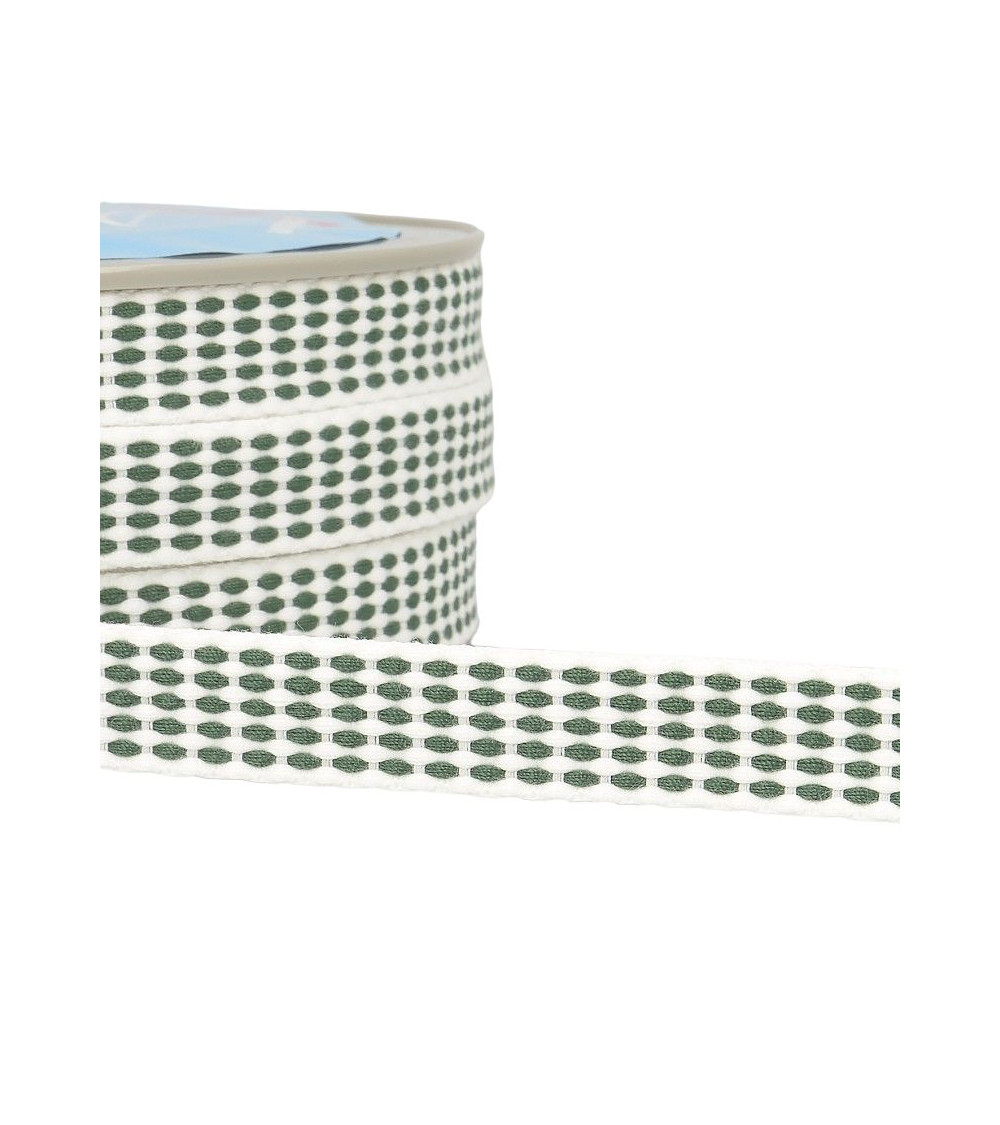Bobina da 25 m Treccia tratteggiata da 15 mm Blu anatra