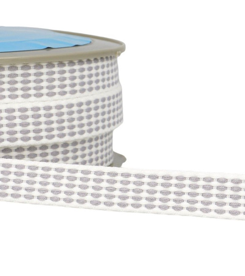 25m spool 15mm dashed braid Light Gray