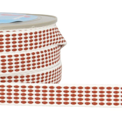 25m reel 15mm dashed braid Burgundy red