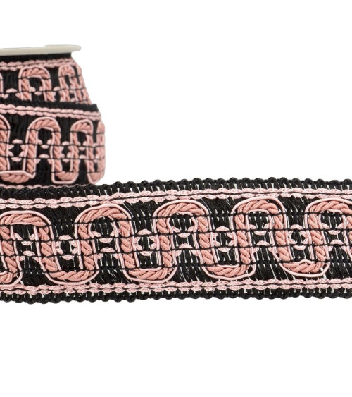 15m reel Wave braid 40 mm Old Pink