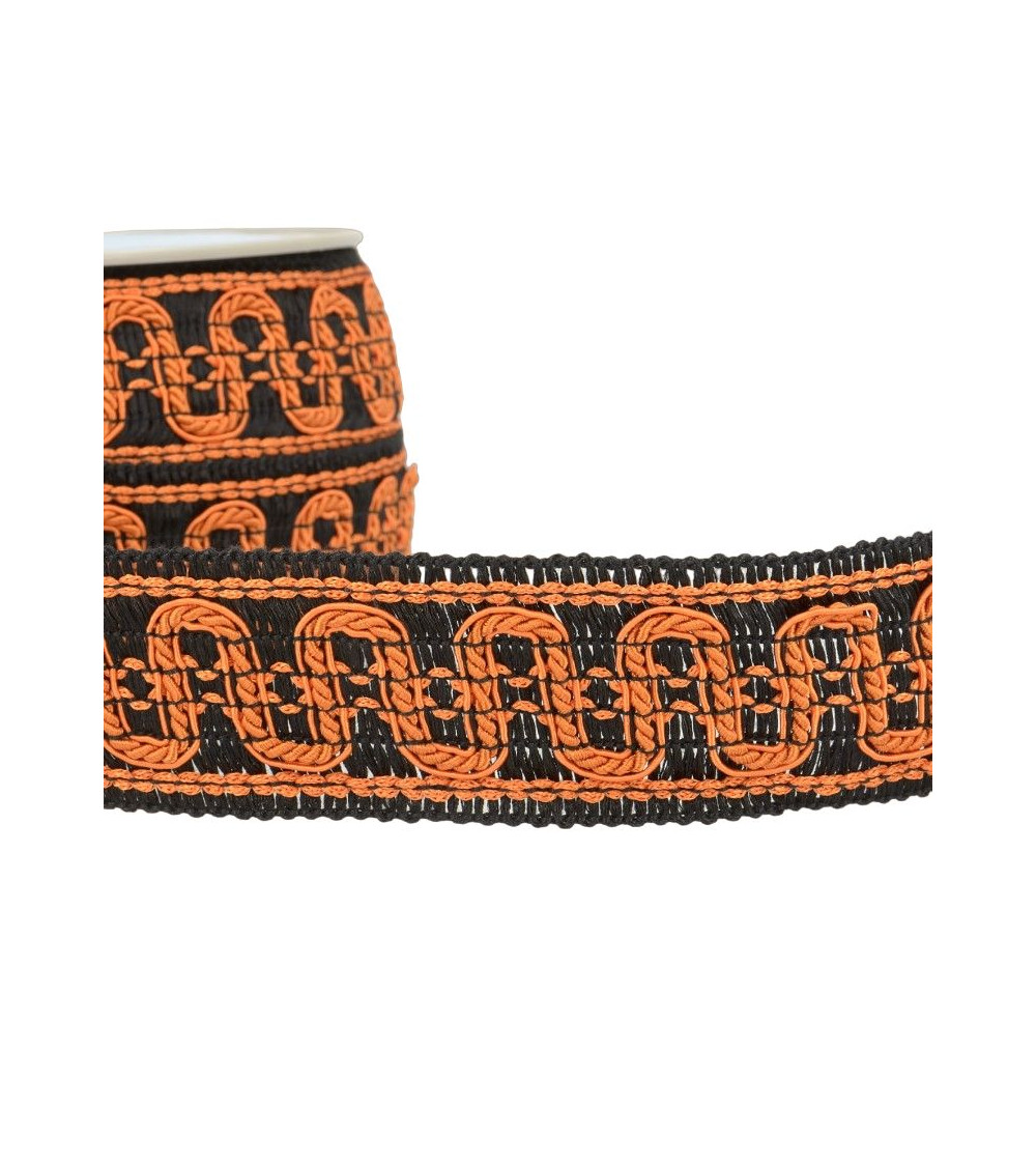 15m Spule Wellengeflecht 40 mm Orange