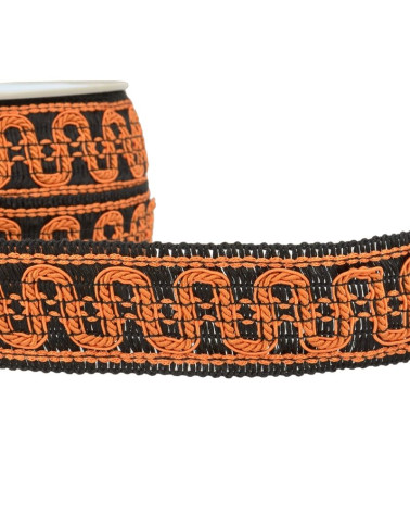 Bobine 15m Galon vagues 40 mm Orange