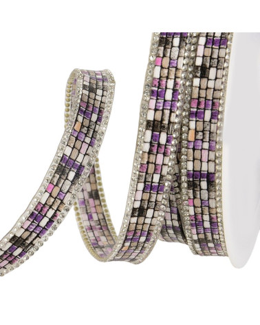 10m reel of iron-on stone braid combo 13 mm Parma combo