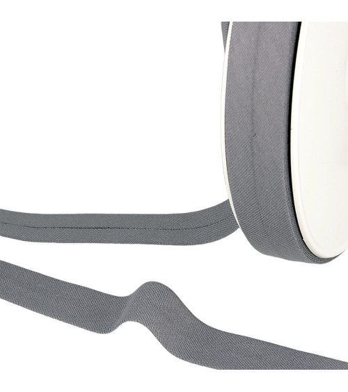 20m spool 27mm bias 100% bio-organic cotton Medium Gray