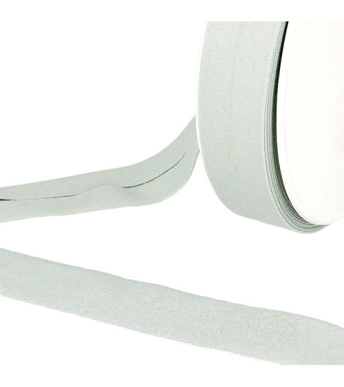 20m spool Bias 27mm 100% bio-organic cotton Nile Green