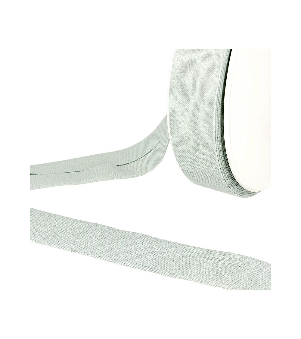 20m spool Bias 27mm 100% bio-organic cotton Nile Green