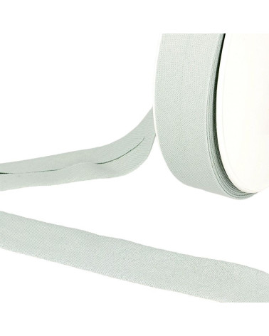 20-m-Spule, Schrägband 27 mm, 100 % Bio-Baumwolle, Nilgrün