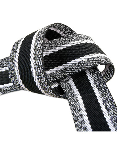 15m reel of mottled strap 40mm Black and white