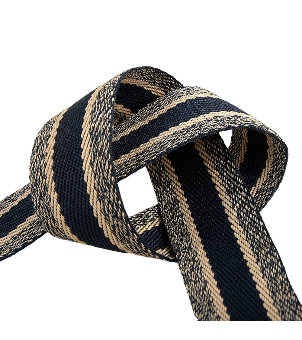 15m reel heathered strap 40mm Beige and Black