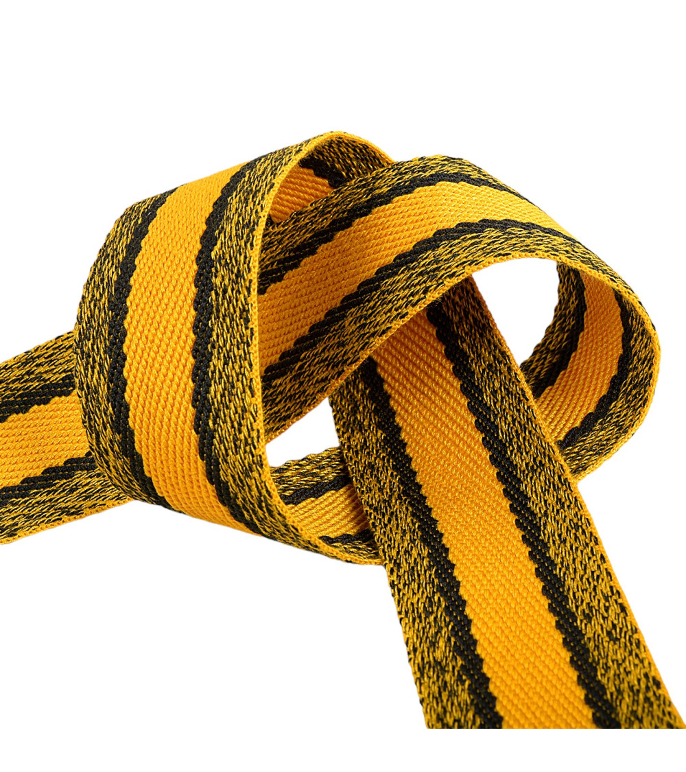 15m reel heathered webbing 40mm Mustard and Black