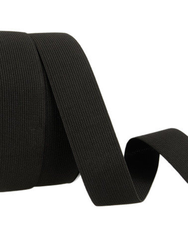 25m spool of black mesh elastic