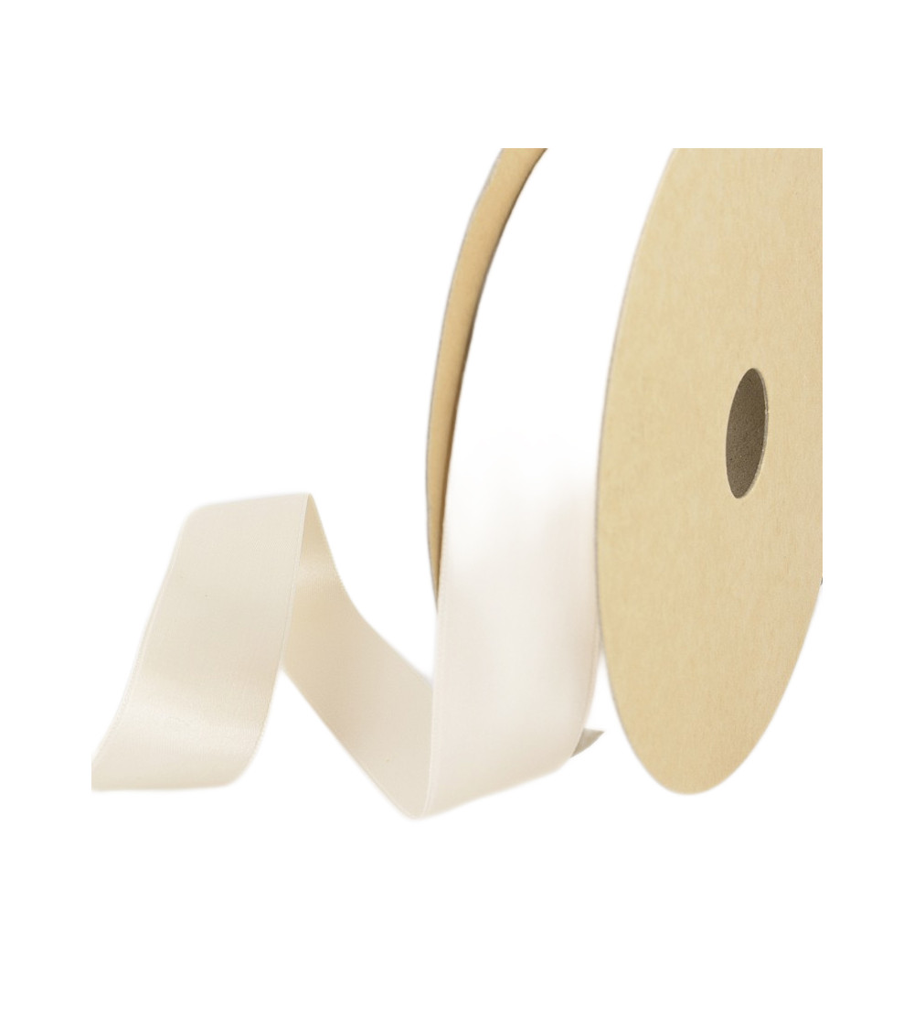 25m spool Recycled polyester satin Light ecru