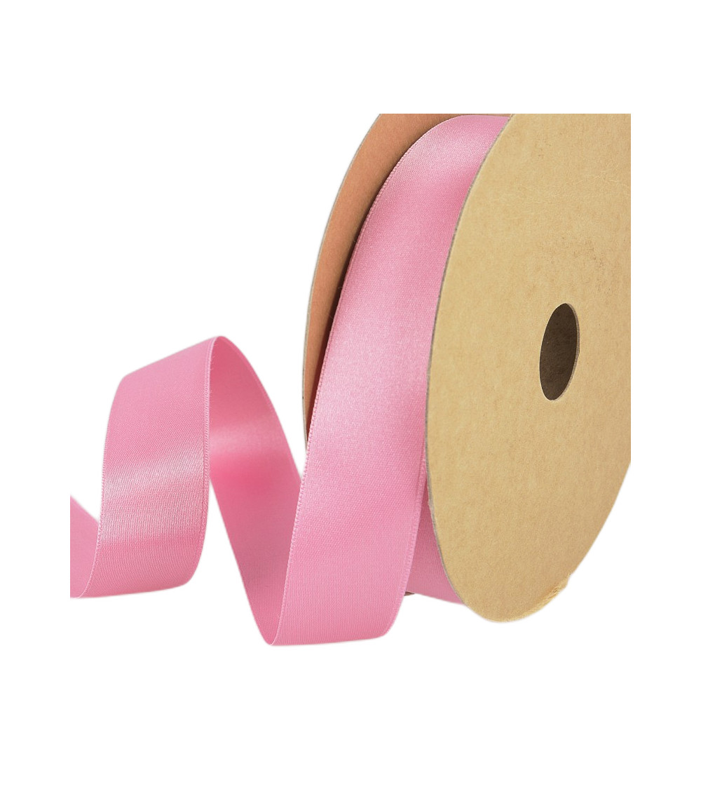25-m-Rolle. Recycelter Polyester-Satin in Fuchsia