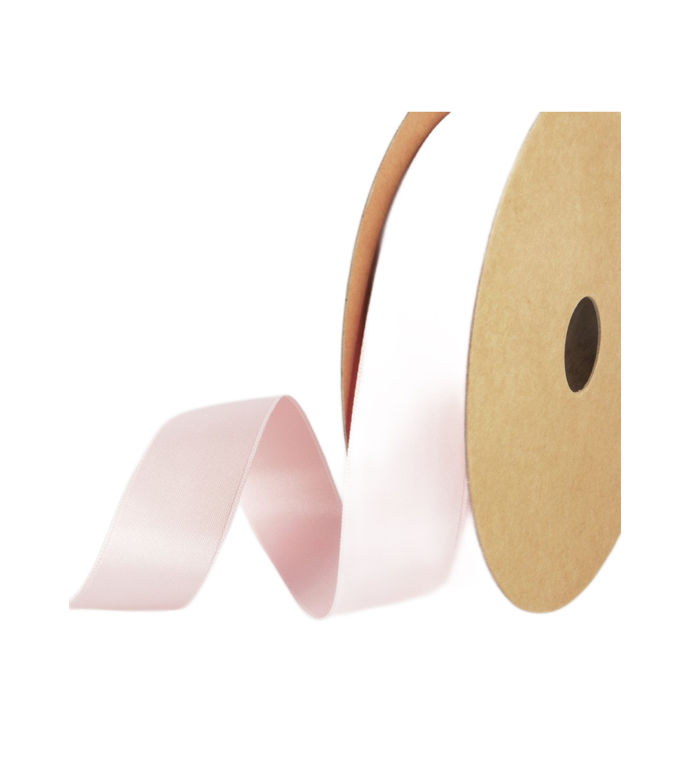 25m Reel Recycled Polyester Satin Light Pink