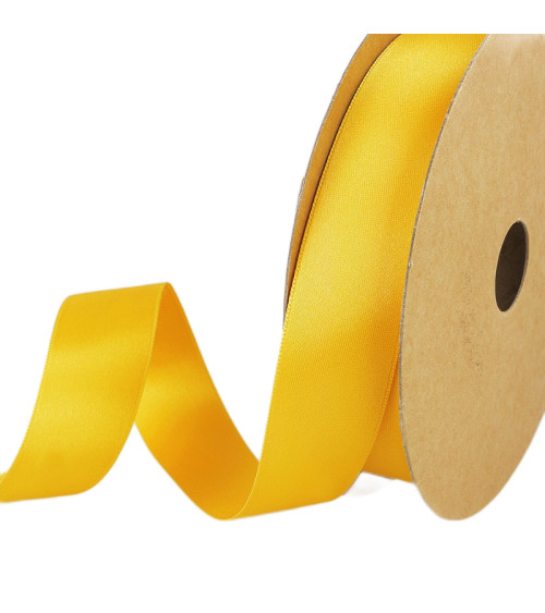 25m Reel Recycled Polyester Satin Yellow Gold