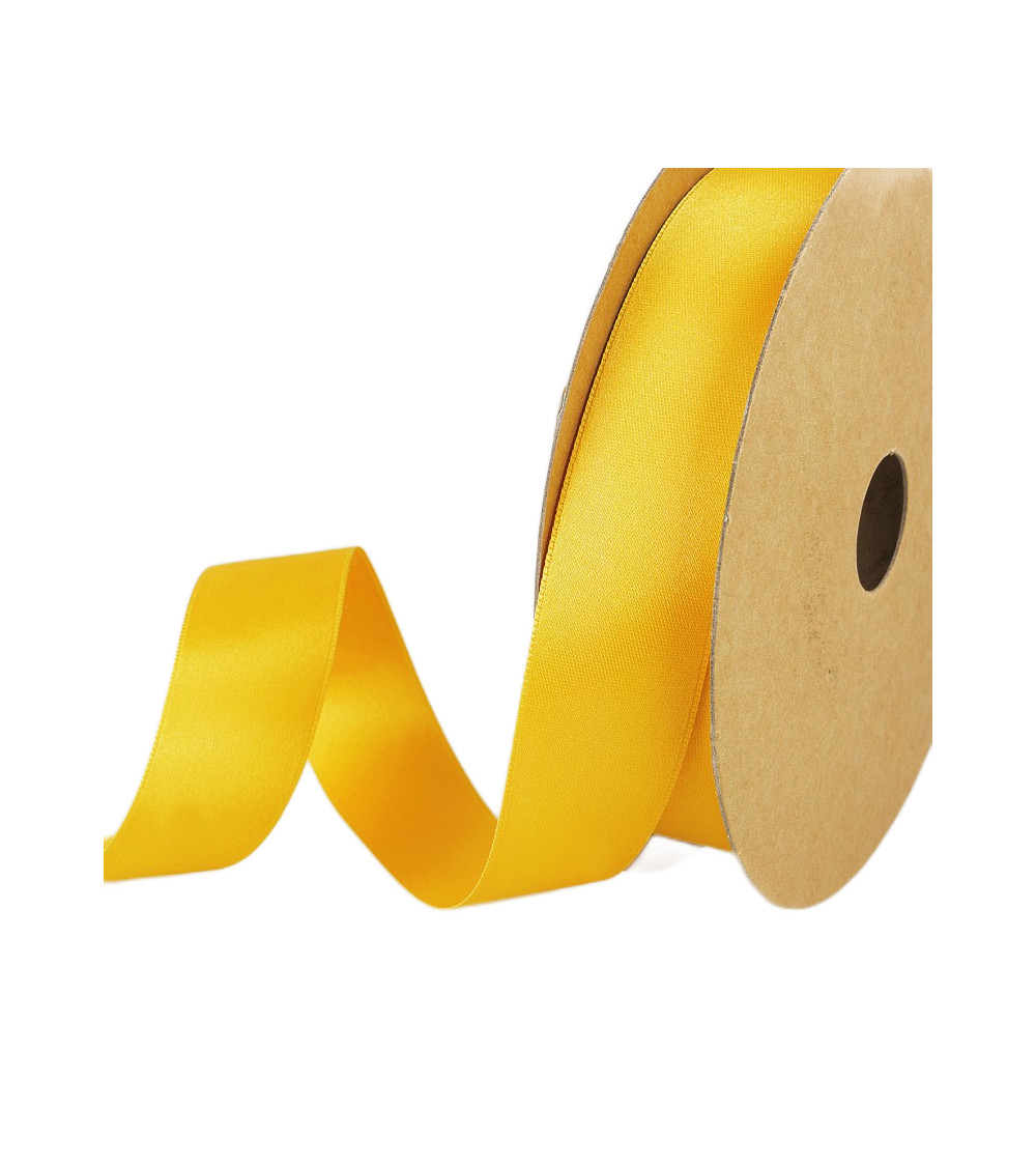 25m Reel Recycled Polyester Satin Yellow Gold